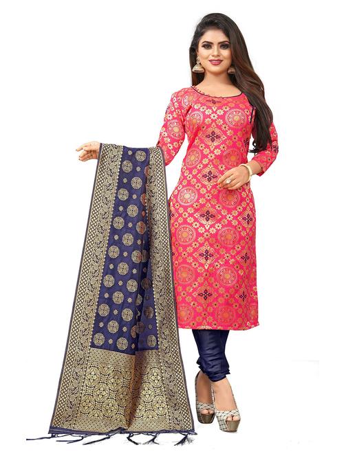 self design churidaar unstitched suit set - 19917305 - Very Small Image - 1