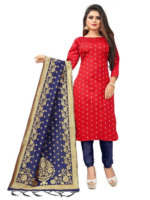 self design churidaar unstitched suit set - 19917309 - Very Small Image - 1