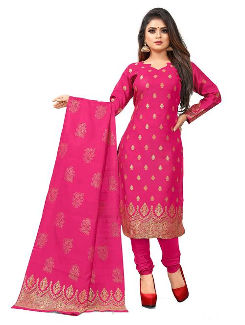 self design churidaar unstitched suit set - 19917455 - Very Small Image - 1