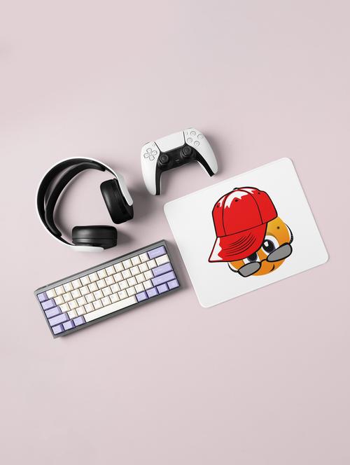 peek a boo emoji- emoji printed mousepad for emoji lovers(20cm x 18cm) - 19918398 - Very Small Image - 1