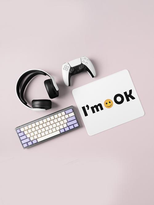 i'm ok in text- emoji printed mousepad for emoji lovers(20cm x 18cm) - 19918442 - Very Small Image - 1