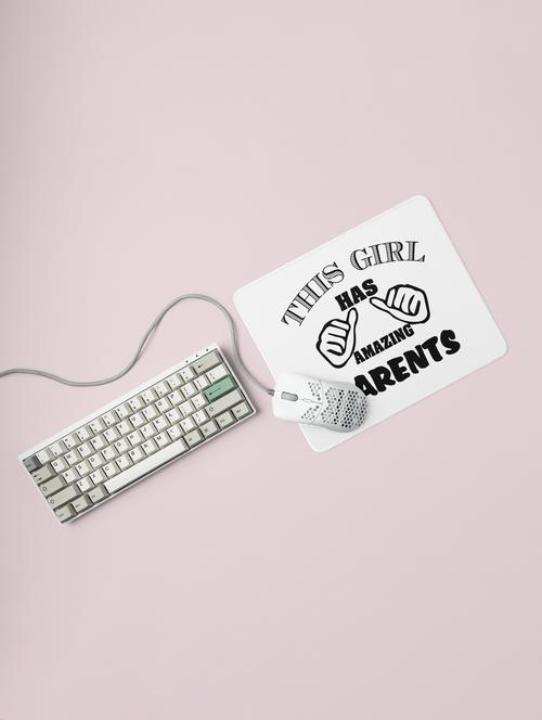 this girls has amazing parents- printed mousepad (20cm x 18cm) - 19918481 - Very Small Image - 1
