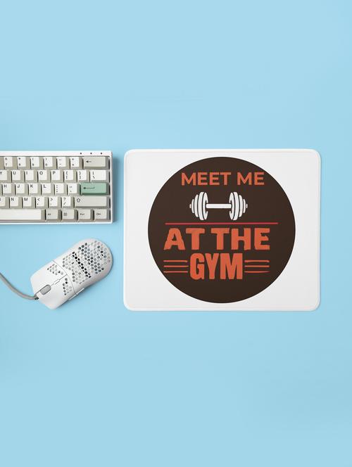 meet me at the gym - printed mousepad (20cm x 18cm) - 19918527 - Very Small Image - 1