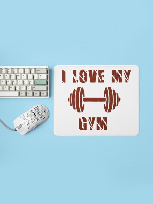 i love my gym - printed mousepad (20cm x 18cm) - 19918528 - Very Small Image - 1