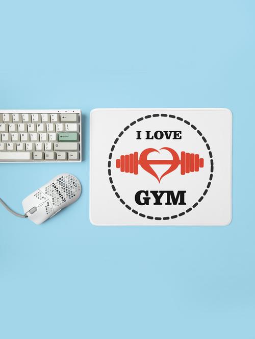 i love gym - printed mousepad (20cm x 18cm) - 19918533 - Very Small Image - 1