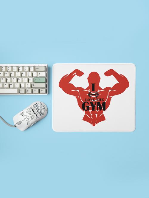 i love the gym - printed mousepad (20cm x 18cm) - 19918535 - Very Small Image - 1