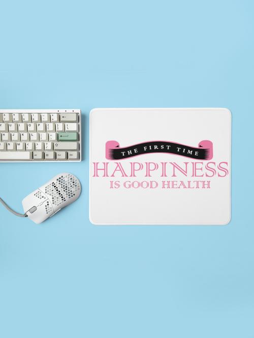 the first time, happiness is good health - printed mousepad (20cm x 18cm) - 19918602 - Very Small Image - 1