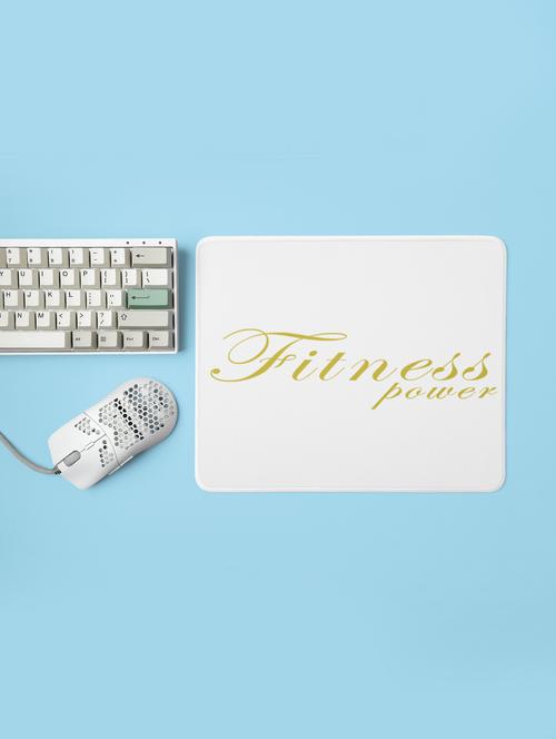 fitness power, cursive handwriting - printed mousepad (20cm x 18cm) - 19918614 - Very Small Image - 1