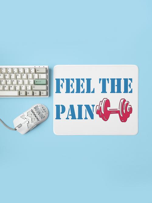feel the pain, 1 dumble - printed mousepad (20cm x 18cm) - 19918649 - Very Small Image - 1