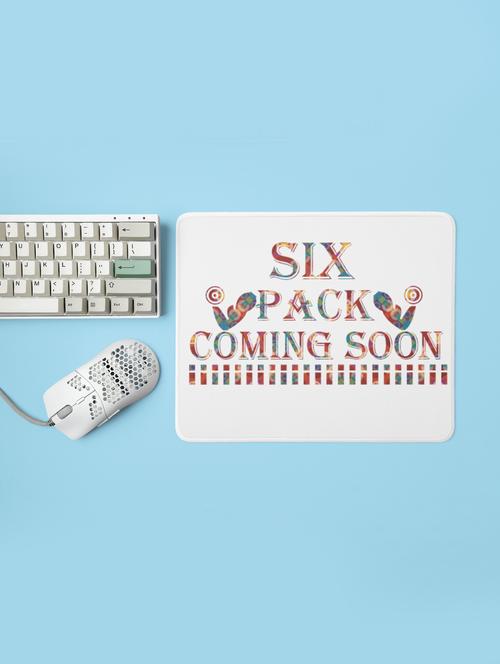 six pack coming soon - printed mousepad (20cm x 18cm) - 19918668 - Very Small Image - 1