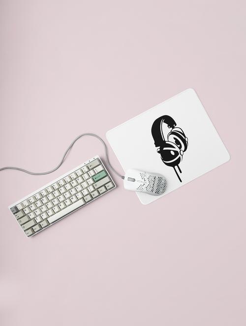 headphone base printed mousepads for music lovers (20cm x 18cm) - 19918706 - Very Small Image - 1