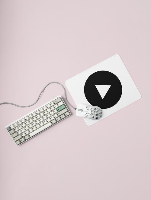 play button printed mousepads for music lovers (20cm x 18cm) - 19918732 - Very Small Image - 1