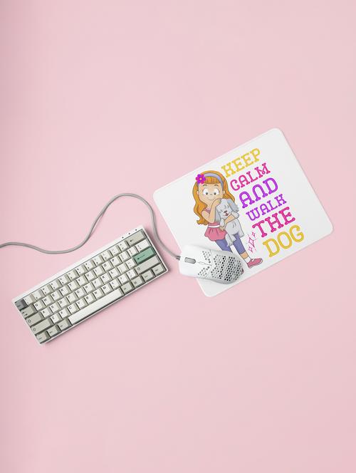 keep calm and walk the dog-printed mousepads for pet lovers(20cm x 18cm) - 19918751 - Very Small Image - 1
