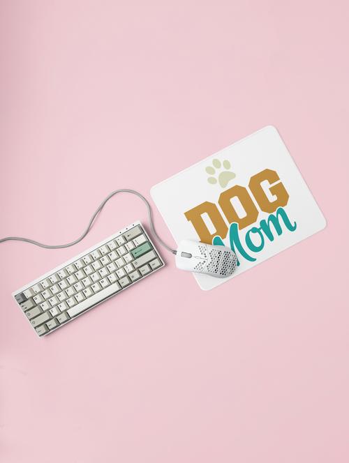 dog mom yellow blue text-printed mousepads for pet lovers(20cm x 18cm) - 19918759 - Very Small Image - 1