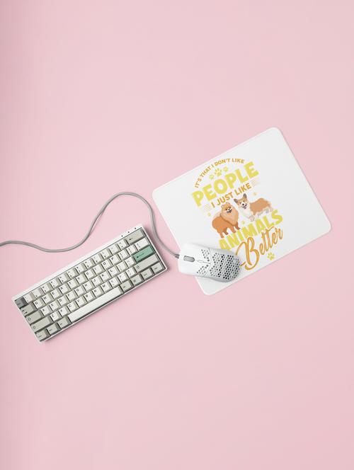 i just like animals better-printed mousepads for pet lovers(20cm x 18cm) - 19918781 - Very Small Image - 1