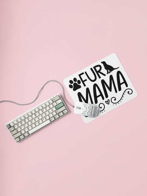 fur mama text in black-printed mousepads for pet lovers(20cm x 18cm) - 19918797 - Very Small Image - 1