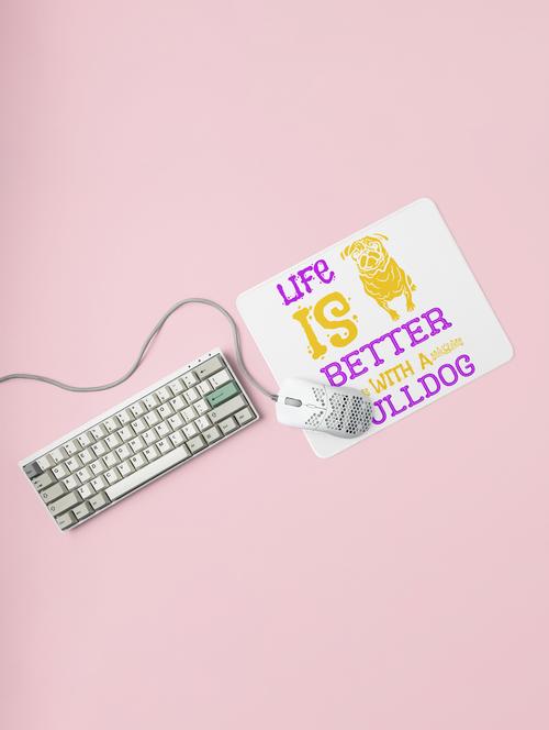 life is better with a bulldog -printed mousepads for pet lovers(20cm x 18cm) - 19918825 - Very Small Image - 1