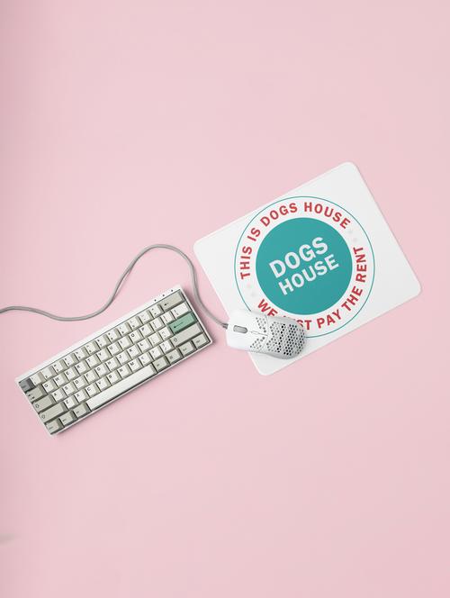dogs house -printed mousepads for pet lovers(20cm x 18cm) - 19918840 - Very Small Image - 1