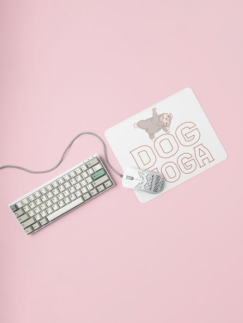 dog yoga -printed mousepads for pet lovers(20cm x 18cm) - 19918841 - Very Small Image - 1