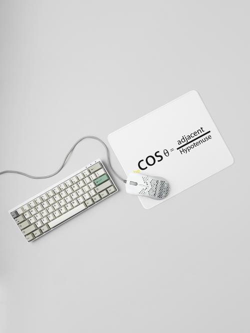 cos ?= adjacent/hypotenuse - printed mousepads for mathematics lovers(20cm x 18cm) - 19918857 - Very Small Image - 1