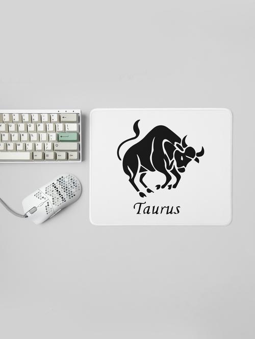 taurus symbol (bg black) - zodiac sign printed mousepads for astrology lovers(20cm x 18cm) - 19918923 - Very Small Image - 1