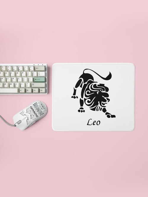 leo symbol (bg black) - zodiac sign printed mousepads for astrology lovers(20cm x 18cm) - 19918925 - Very Small Image - 1