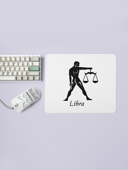 libra symbol (bg black) - zodiac sign printed mousepads for astrology lovers(20cm x 18cm) - 19918928 - Very Small Image - 1