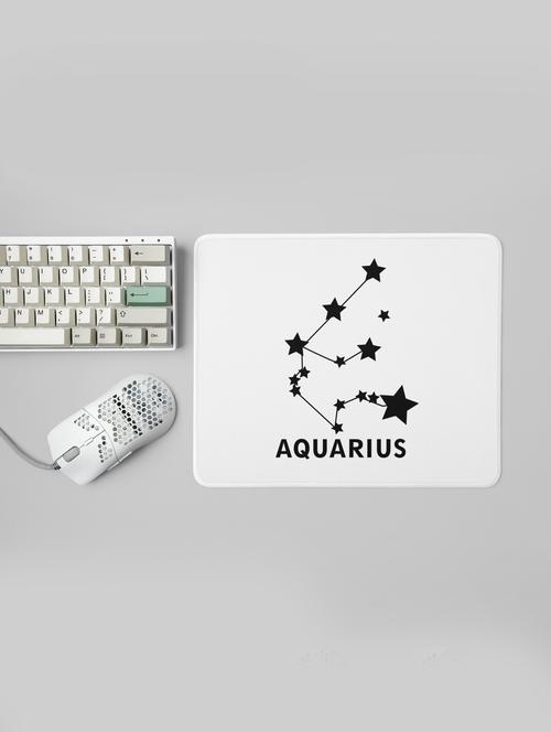 aquarius stars - zodiac sign printed mousepads for astrology lovers(20cm x 18cm) - 19918941 - Very Small Image - 1