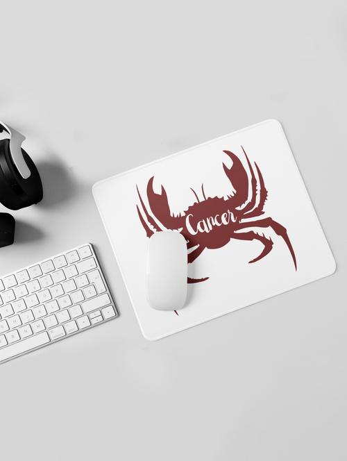 cancer design (bg brown) - zodiac sign printed mousepads for astrology lovers(20cm x 18cm) - 19918951 - Very Small Image - 1