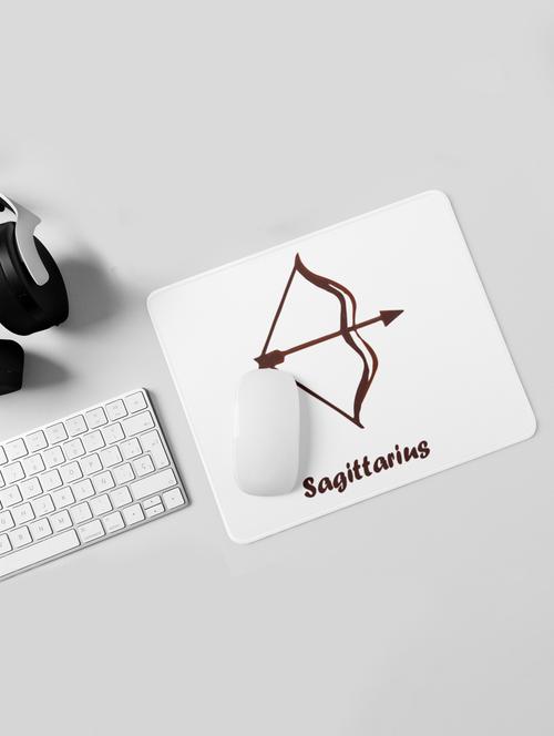sagittarius (bg brown) - zodiac sign printed mousepads for astrology lovers(20cm x 18cm) - 19918982 - Very Small Image - 1