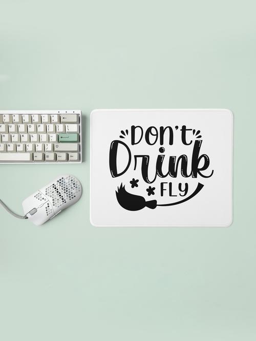 don't drink & fly black text -halloween theme mousepads - 19919043 - Very Small Image - 1
