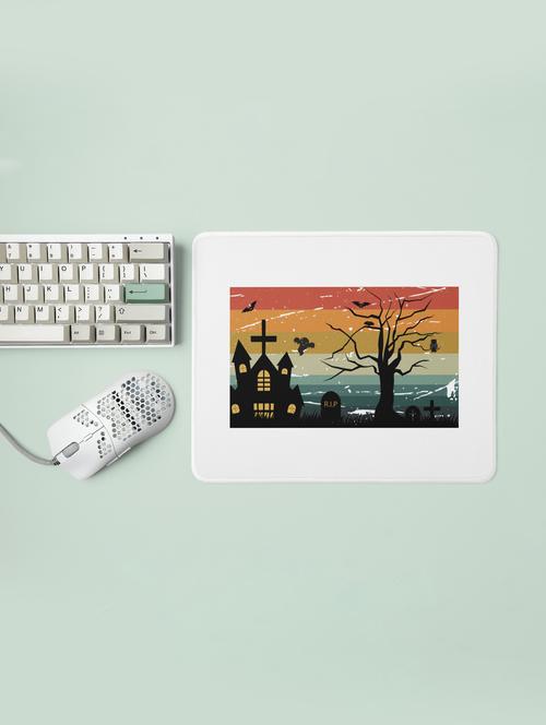 halloween graveyard illustration graphic -halloween theme mousepads - 19919057 - Very Small Image - 1
