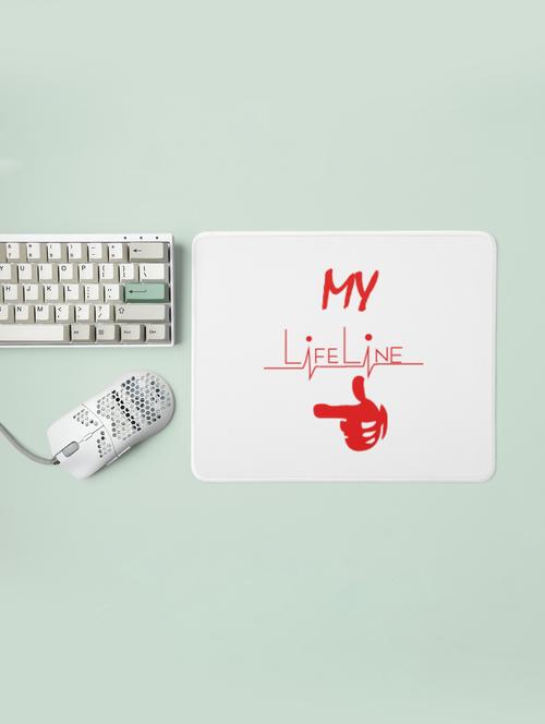my lifeline (red text )-printed mousepads(20cm x 18cm) - 19919112 - Very Small Image - 1