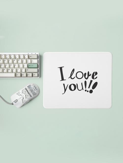 i love you !!( black text)-printed mousepads(20cm x 18cm) - 19919138 - Very Small Image - 1