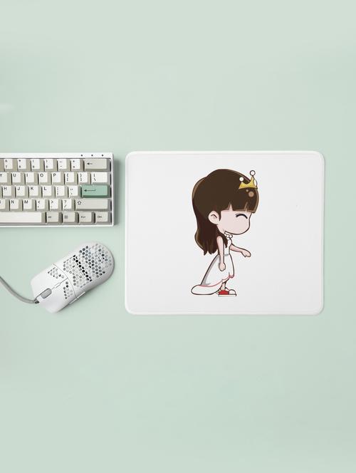 girl with cute dress -printed mousepads(20cm x 18cm) - 19919143 - Very Small Image - 1