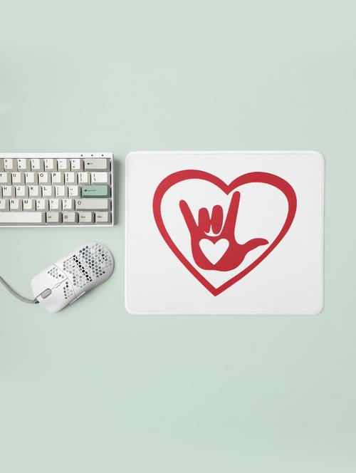 i love you gesture emoji -printed mousepads(20cm x 18cm) - 19919155 - Very Small Image - 1