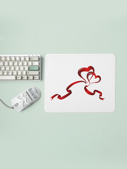 heart ribbon-printed mousepads(20cm x 18cm) - 19919164 - Very Small Image - 1