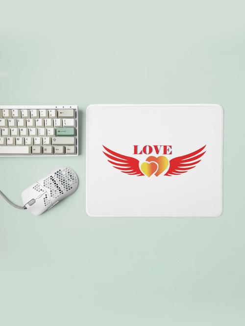 hearts with wings -printed mousepads(20cm x 18cm) - 19919174 - Very Small Image - 1