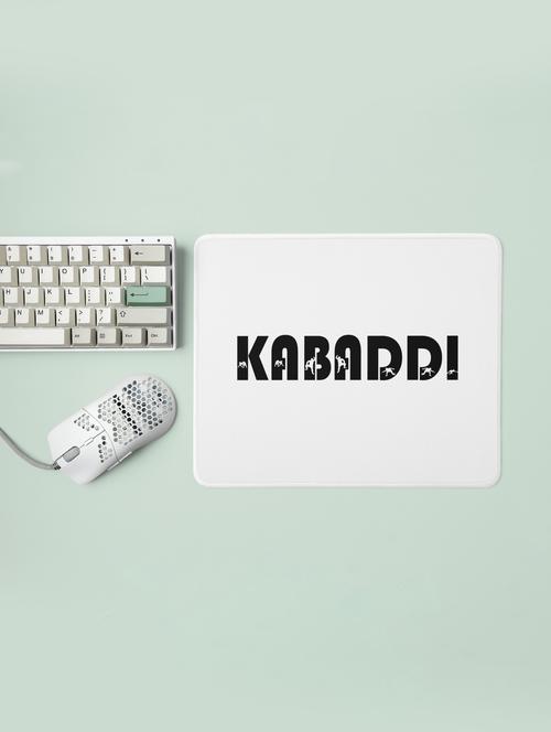 kabaddi text in black - designable printed mousepads(20cm x 18cm) - 19919202 - Very Small Image - 1