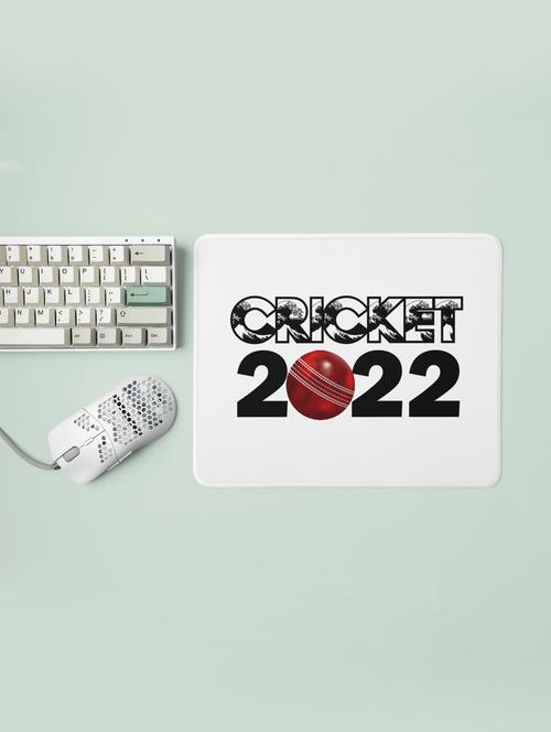 cricket 2022 text in black - designable printed mousepads(20cm x 18cm) - 19919205 - Very Small Image - 1