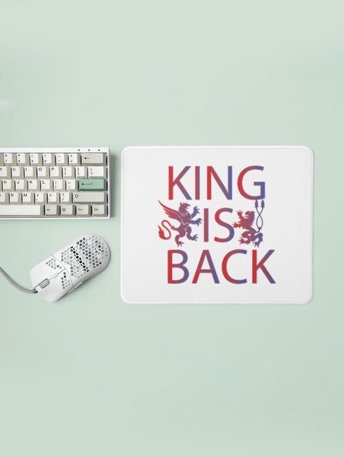 king is back text - designable printed mousepads(20cm x 18cm) - 19919238 - Very Small Image - 1