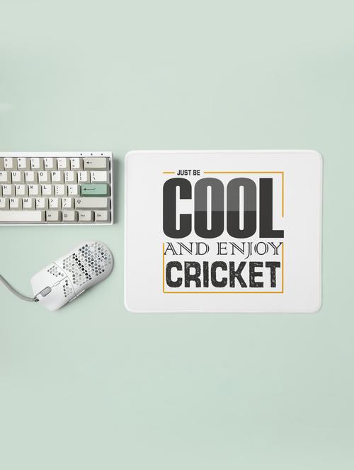 just be cool and enjoy cricket - designable printed mousepads(20cm x 18cm) - 19919257 - Very Small Image - 1