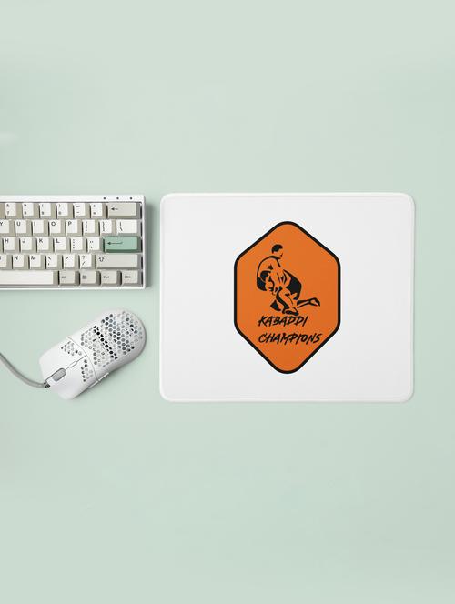 kabaddi champions text in black (bg colour)- designable printed mousepads(20cm x 18cm) - 19919266 - Very Small Image - 1