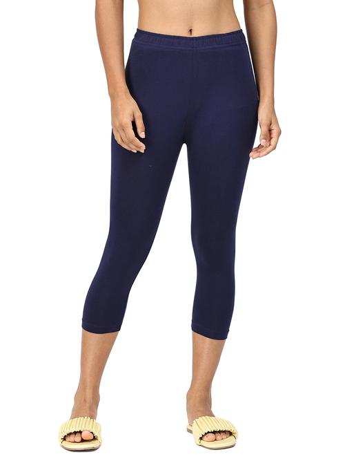 blue solid leggings capri - 19919681 - Very Small Image - 1
