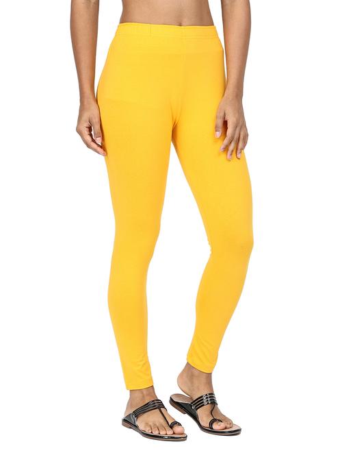 yellow cotton lycra leggings - 19919746 - Very Small Image - 1