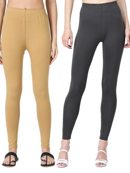 pack of 2 solid ankle length legging - 19919788 - Very Small Image - 1