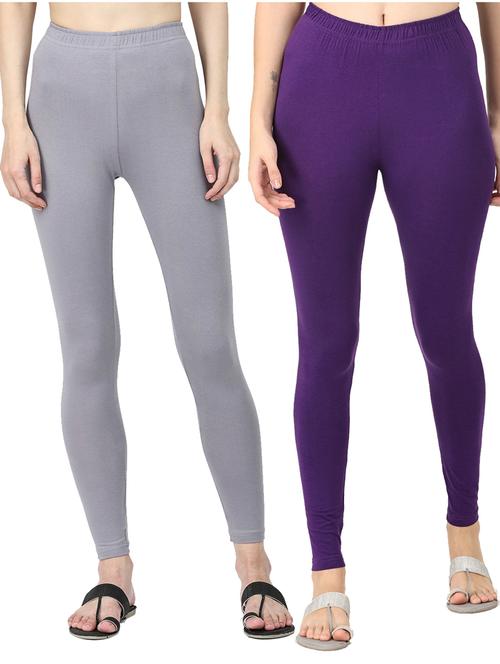 pack of 2 solid ankle length legging - 19919793 - Very Small Image - 1