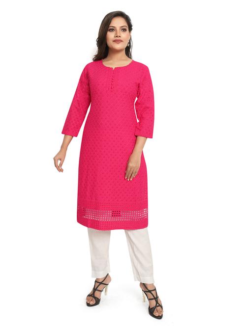 tonal embroidered straight kurta - 19919803 - Very Small Image - 1