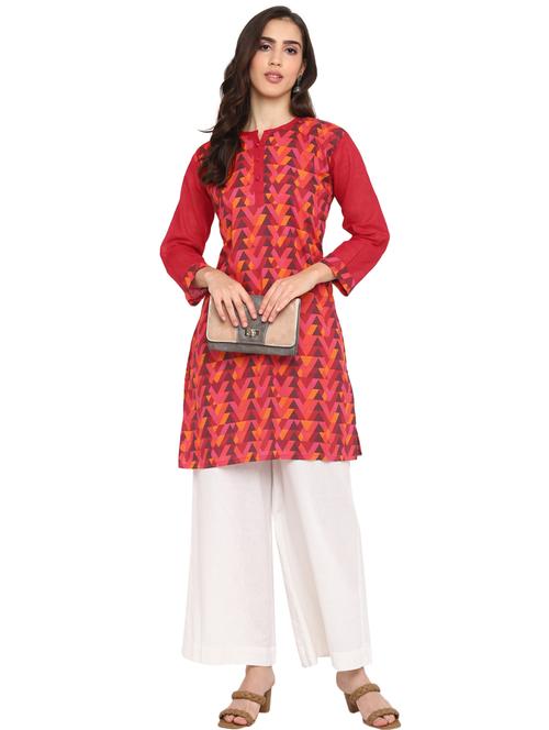 geometric printed straight kurta - 19919823 - Very Small Image - 1