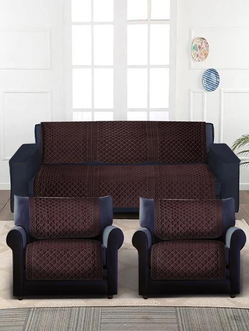 multitex 5 seater quilted velvet ethnic design sofa covers - 19925278 - Very Small Image - 1